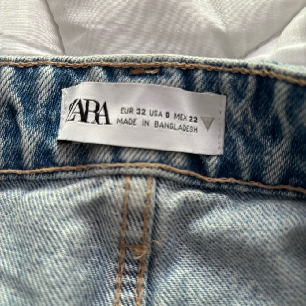 Zara Ripped Mid Length Shorts - Picture 4 of 9